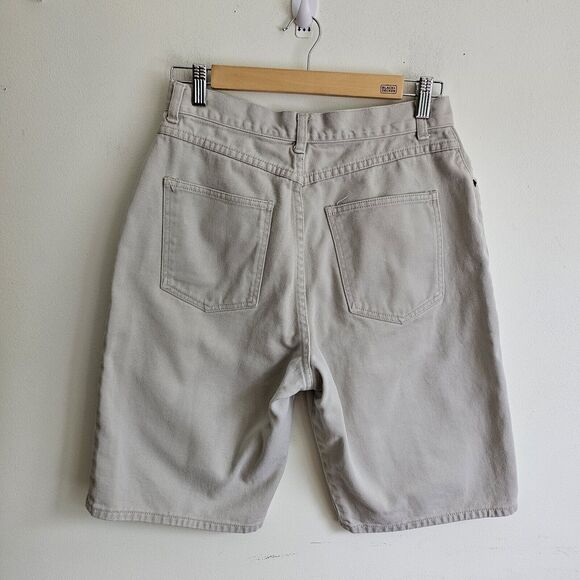Vintage 90s Y2K Gap Unisex Long Shorts Tan Denim. Tag Size 11/12. Fit Liks 27" - Picture 4 of 8